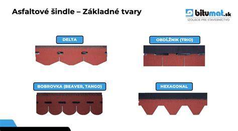 Rôzne typy asfaltových šindľov