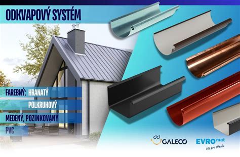 Koláž rôznych materiálov odkvapových systémov