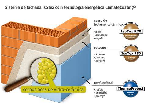 Detailná schéma zateplenia kamenného muriva systémom ISOTEX a ClimateCoating