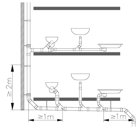 Schéma kanalizačného potrubia s priemerom 110mm