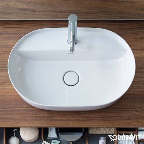 Duravit čierne umývadlo na dosku bez prepadu a otvoru pre batériu