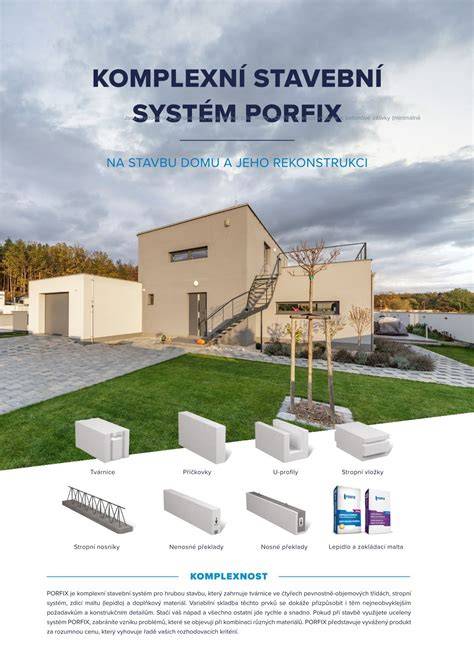 Produktový rad stavebných systémov PORFIX