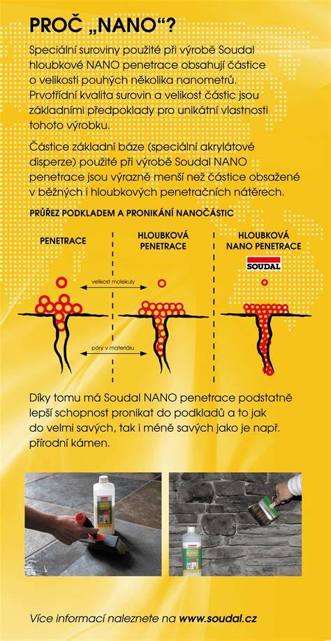 Príklady penetračných náterov pre rôzne podklady
