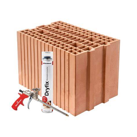 Aplikácia lepiacej peny Porotherm Dryfix