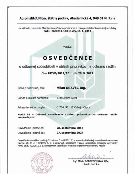 Certifikát odbornej spôsobilosti pre prácu s elektrickými zariadeniami