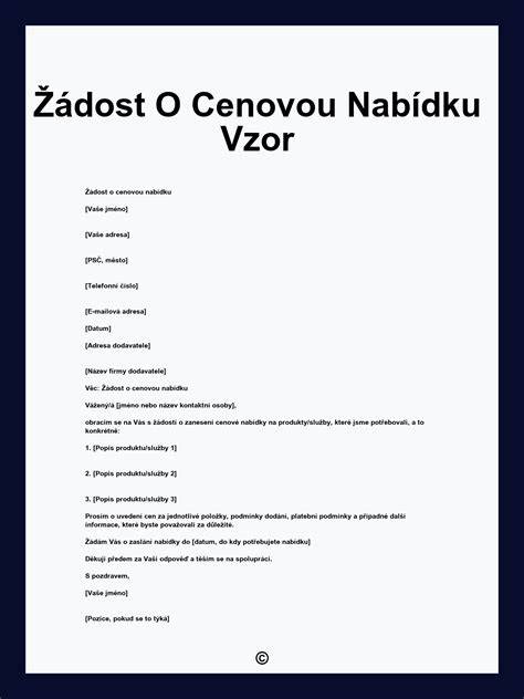Kontaktní formulář pro cenovou nabídku