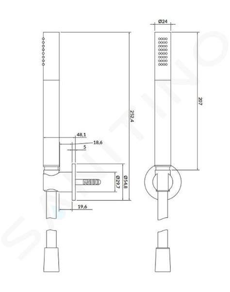 Detail zlatej vaňovej a sprchovej batérie Cersanit INVERTO