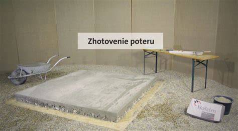Betónový poter na izolačnej vrstve