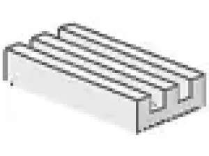 LEGO biela dlaždica 2x2 s drážkou
