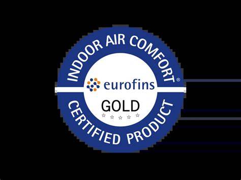 Certifikát Eurofins Gold pre kvalitu vzduchu v interiéri
