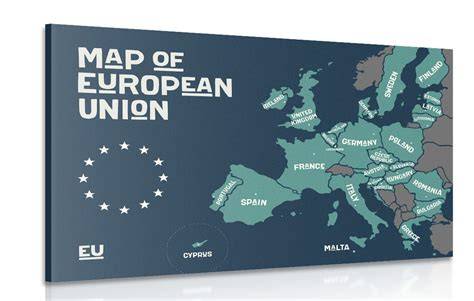 Mapa Európskej únie s vyznačenými colnými trasami a logistickými uzlami