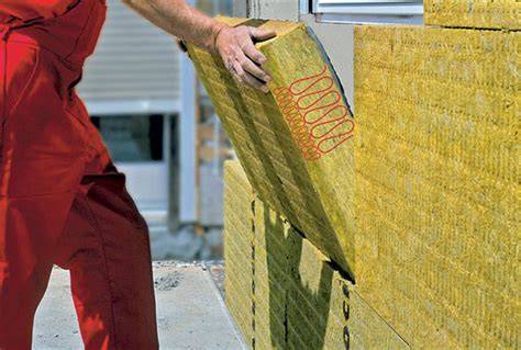 Schéma zateplenia fasády s použitím kamennej vlny ROCKWOOL