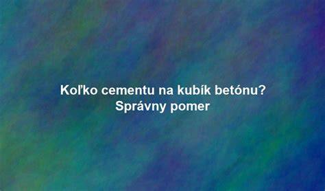 Schéma základných zložiek betónu