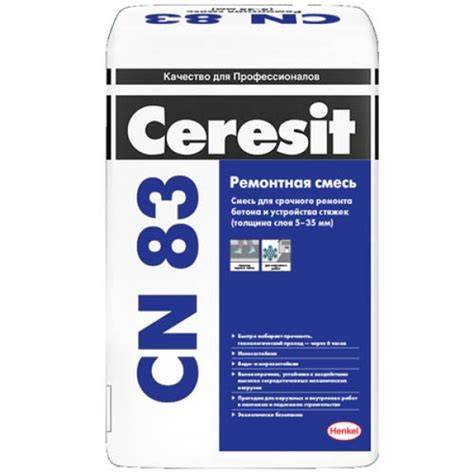 Tabuľka s orientačnou spotrebou materiálu Ceresit CN 83