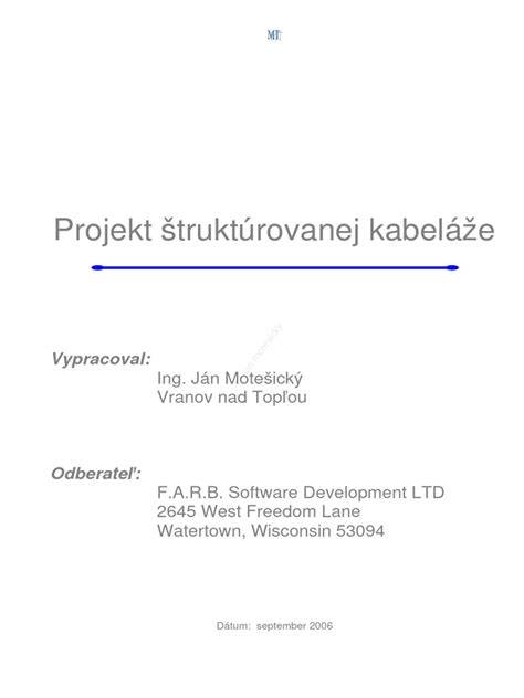 Schéma štruktúrovanej kabeláže v kancelárii