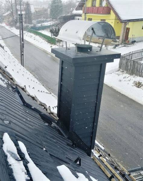 Kazetové oplechovanie komína