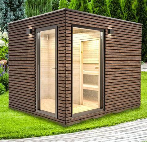 Záhradná sauna v zimnom prostredí