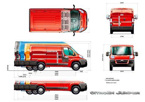 Detailné rozmery ložného priestoru Citroen Jumper L3H2