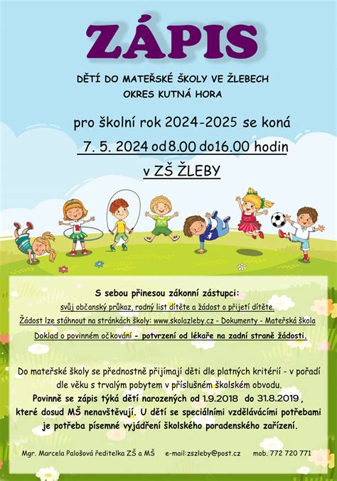 Infografika s dôležitými termínmi pre zápis do MŠ v Krupine
