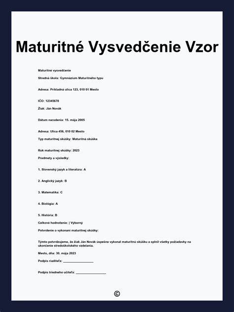 Maturitné vysvedčenie a výučný list