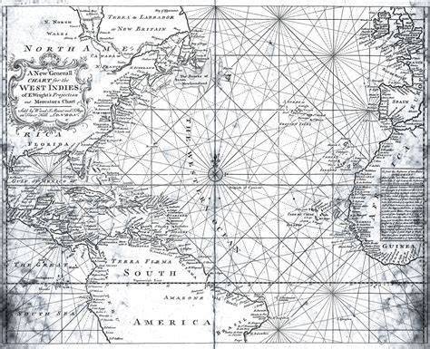Mapa prúdov v severnom Atlantiku