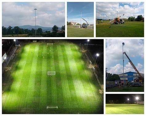 Moderné umelé osvetlenie futbalového štadióna v Michalovciach