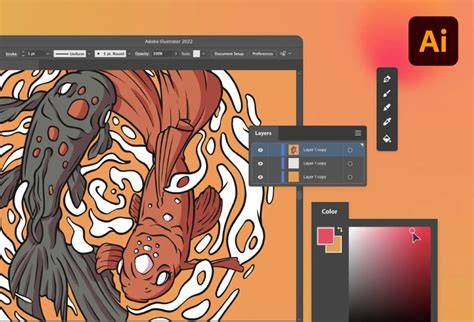Adobe Illustrator rozhranie