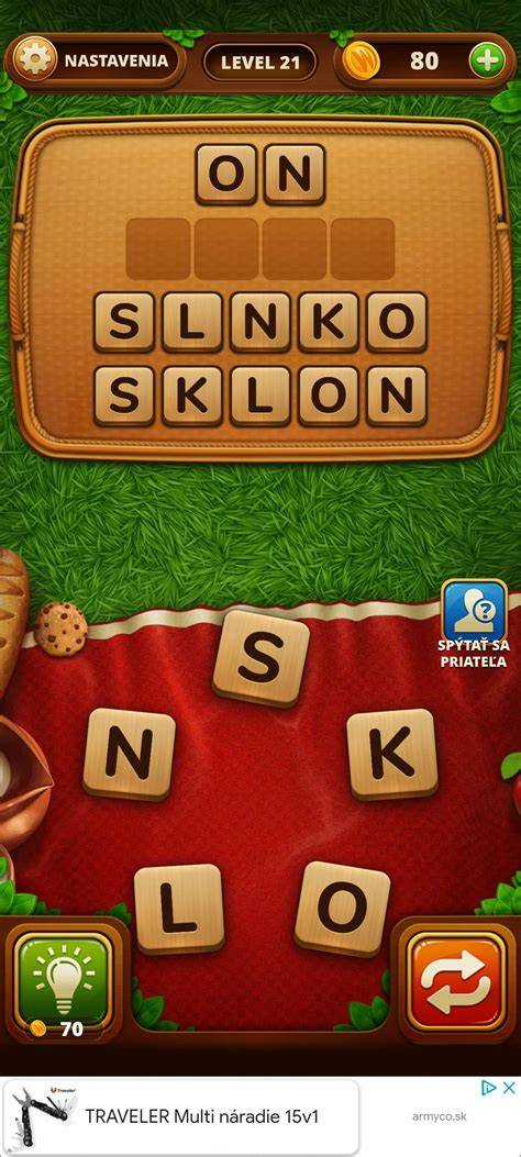 Príklad hľadania slov v Piknik slovo podľa začiatočných a koncových písmen
