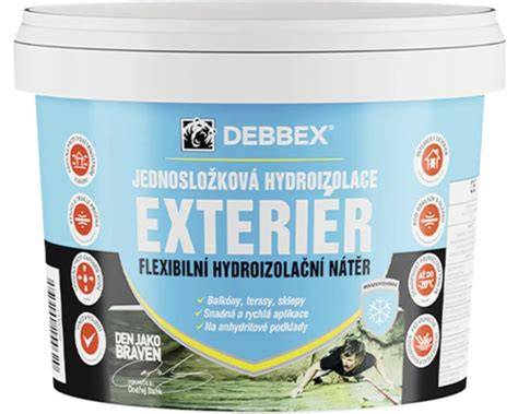 Aplikácia jednozložkovej hydroizolácie DEBBEX EXTERIÉR na balkóne