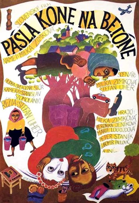Kultový plagát k filmu Pásla kone na betóne