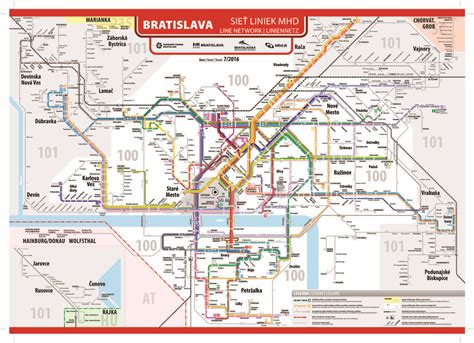 Mapa obchádzkových trás v centre Bratislavy