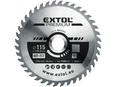Detail pílového kotúča Extol Premium s SK plátkami