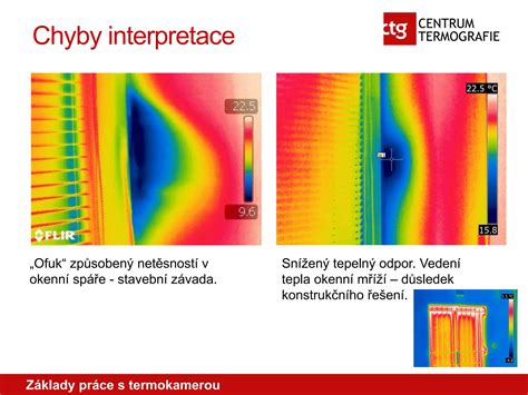 Termovízny snímok strechy s tepelnými mostami