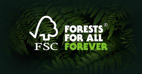 Logo FSC certifikácie a zelené listy