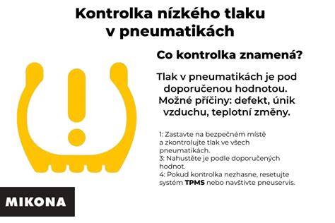 Kontrolka tlaku v pneumatikách