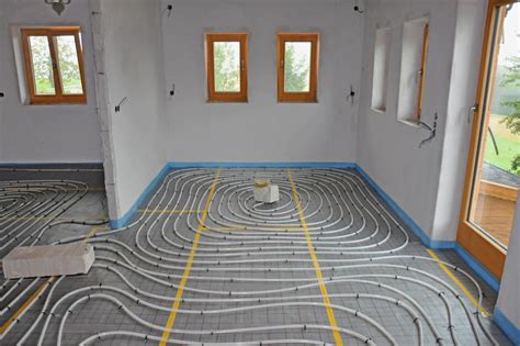 Schéma samonivelizačného poteru na podlahovom vykurovaní