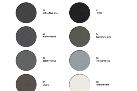 Rôzne farby a povrchové úpravy bezpečnostného kovania