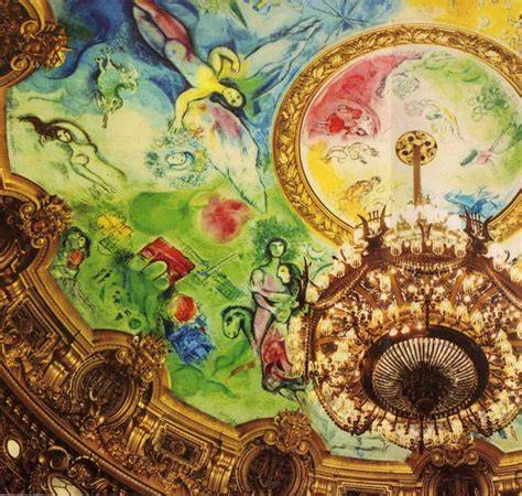 Marc Chagall pri práci na strope Opéra Garnier