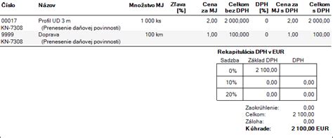 Ukážka správneho vyplnenia faktúry v režime prenesenia daňovej povinnosti