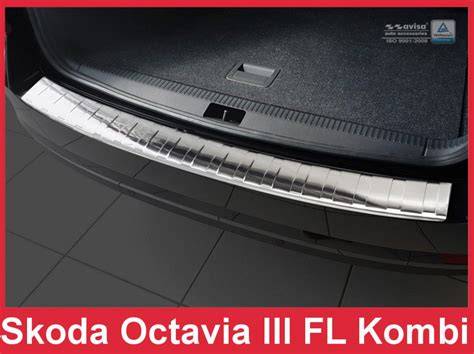 Nerezová ochranná lišta na nárazník Škoda Octavia 3 Kombi